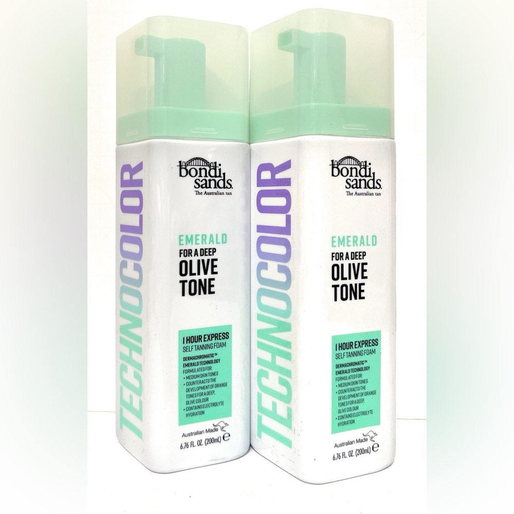 (Set of 2) Bondi Sands Technocolor Emerald 1 Hour Express Self Tan Foam 6.76 Oz